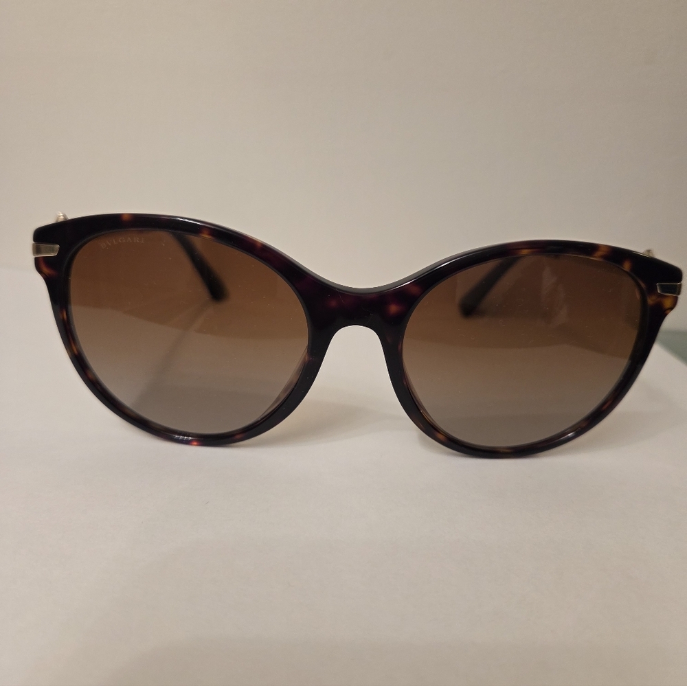 Bulgari Tortoise Shell Sunglasses with Brown Lenses Cat Eye BV8210-B